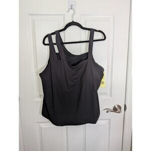 All in motion 4x solid black workout top